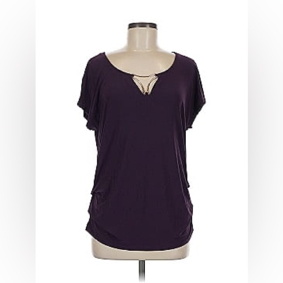 AUW Tops - Women's A.U.W Deep Purple Short Sleeved Blouse